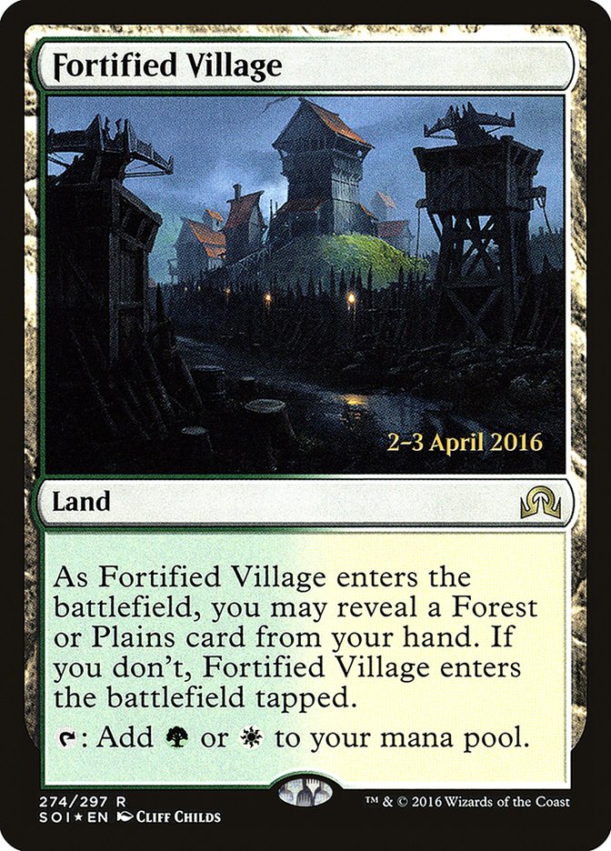 Fortified Village [Shadows over Innistrad Prerelease Promos] - Devastation Store | Devastation Store