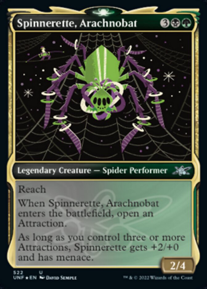 Spinnerette, Arachnobat (Showcase) (Galaxy Foil) [Unfinity] | Devastation Store