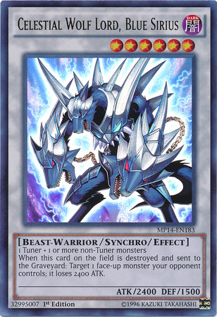 Celestial Wolf Lord, Blue Sirius [MP14-EN183] Ultra Rare | Devastation Store
