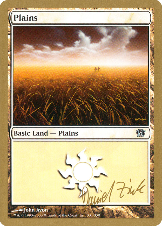 Plains (dz331) (Daniel Zink) [World Championship Decks 2003] | Devastation Store