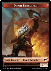 Elemental (0024) // Dwarf Berserker Double-Sided Token [Commander Masters Tokens] | Devastation Store