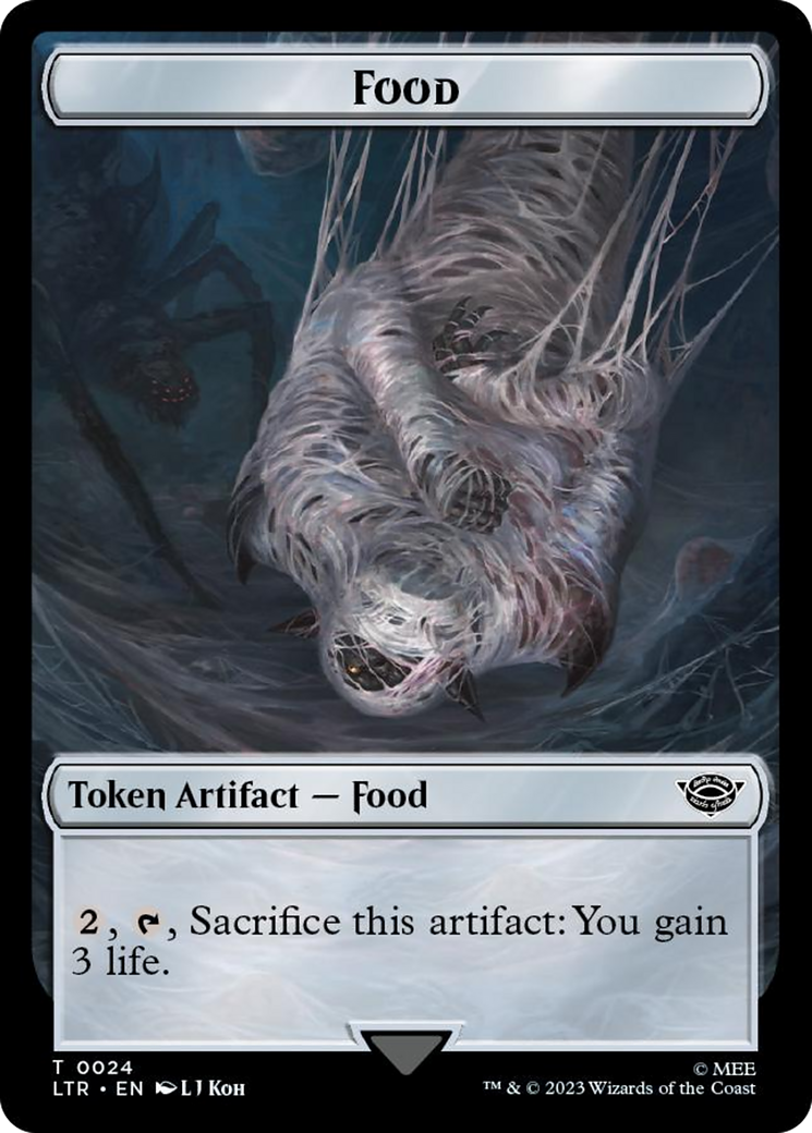 Tentacle // Food (0024) Double-Sided Token (Surge Foil) [The Lord of the Rings: Tales of Middle-Earth Tokens] | Devastation Store