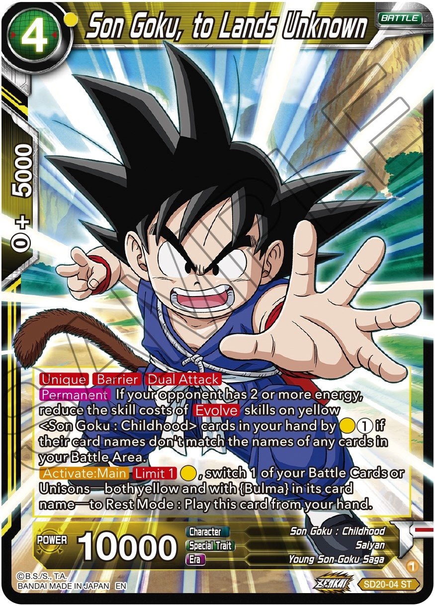Son Goku, to Lands Unknown (SD20-04) [Dawn of the Z-Legends] | Devastation Store