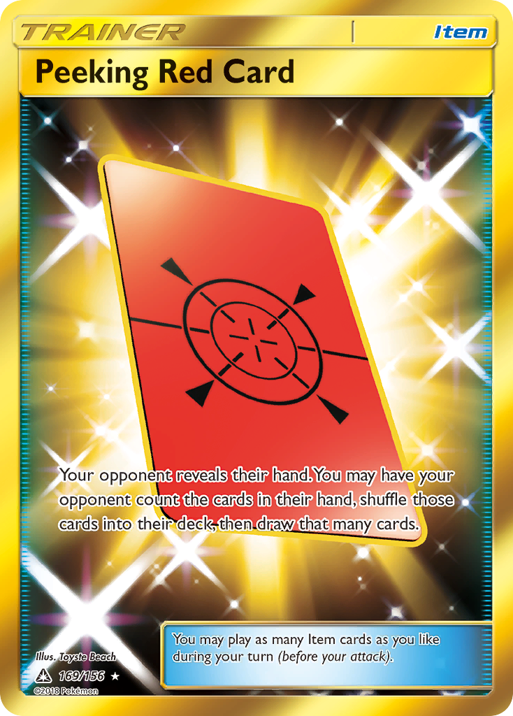 Peeking Red Card (169/156) [Sun & Moon: Ultra Prism] | Devastation Store