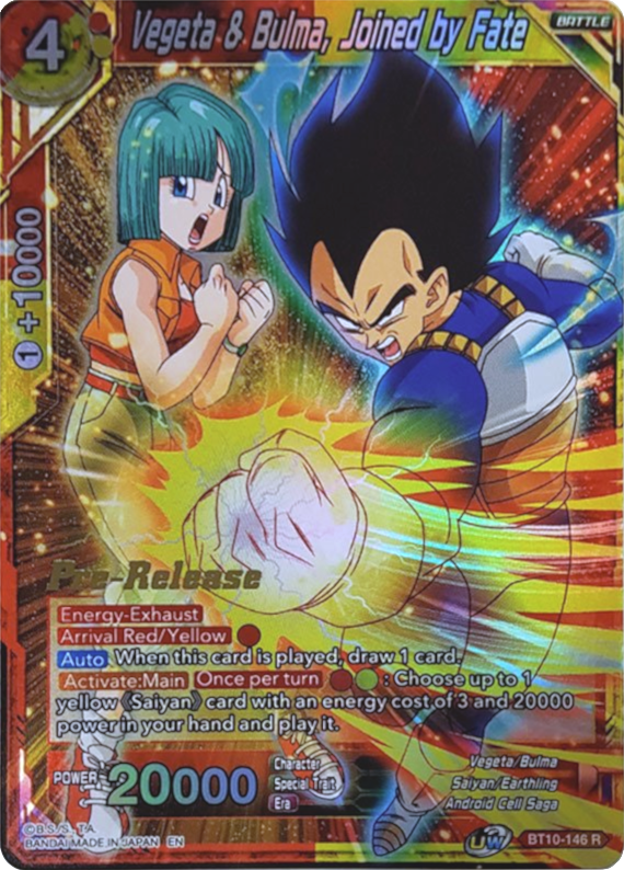 Vegeta & Bulma, Joined by Fate (BT10-146) [Rise of the Unison Warrior Prerelease Promos] | Devastation Store