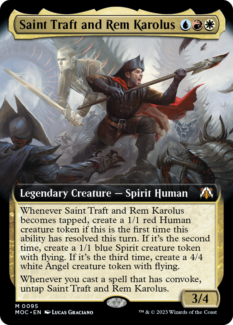 Saint Traft and Rem Karolus (Extended Art) [March of the Machine Commander] | Devastation Store