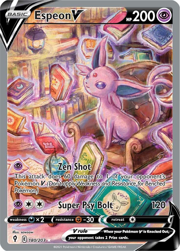 Espeon V (180/203) [Sword & Shield: Evolving Skies] | Devastation Store