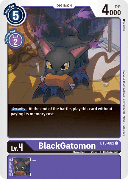 BlackGatomon [BT3-082] [Release Special Booster Ver.1.5] | Devastation Store