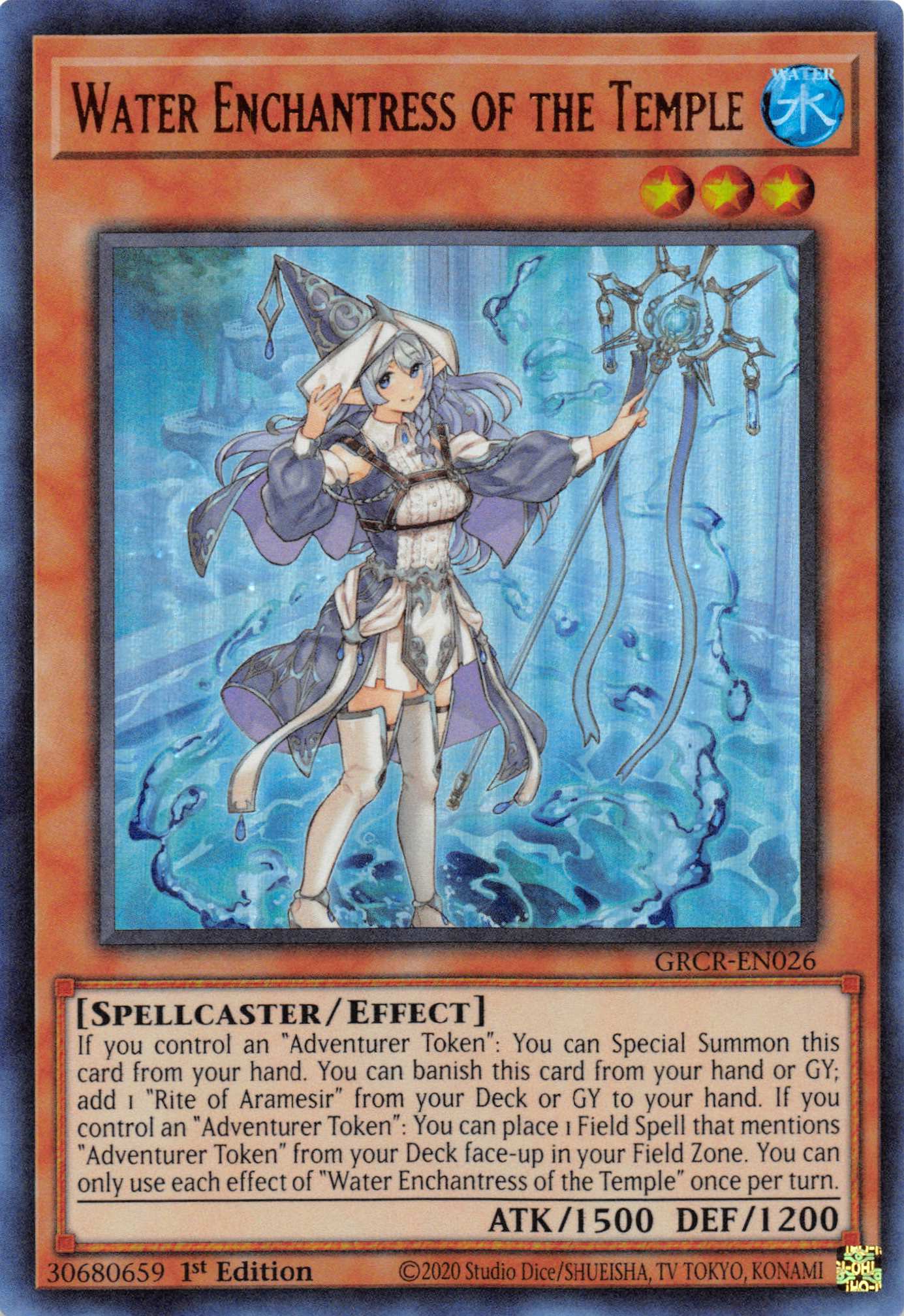 Water Enchantress of the Temple [GRCR-EN026] Ultra Rare | Devastation Store