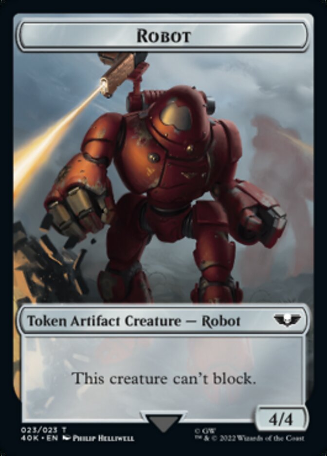 Astartes Warrior (001) // Robot Double-Sided Token [Universes Beyond: Warhammer 40,000 Tokens] | Devastation Store