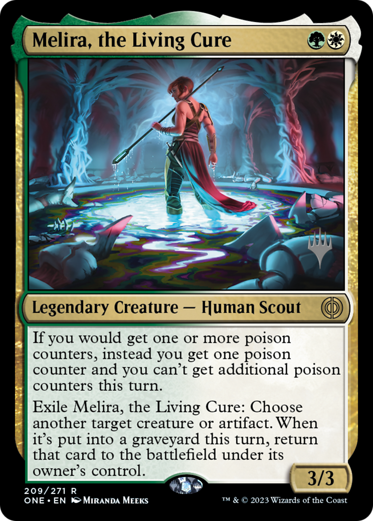 Melira, the Living Cure (Promo Pack) [Phyrexia: All Will Be One Promos] | Devastation Store