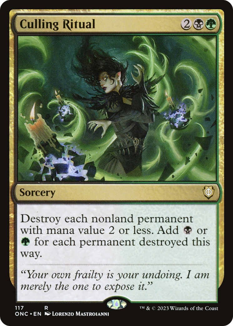 Culling Ritual [Phyrexia: All Will Be One Commander] | Devastation Store