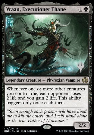Vraan, Executioner Thane (Promo Pack) [Phyrexia: All Will Be One Promos] | Devastation Store