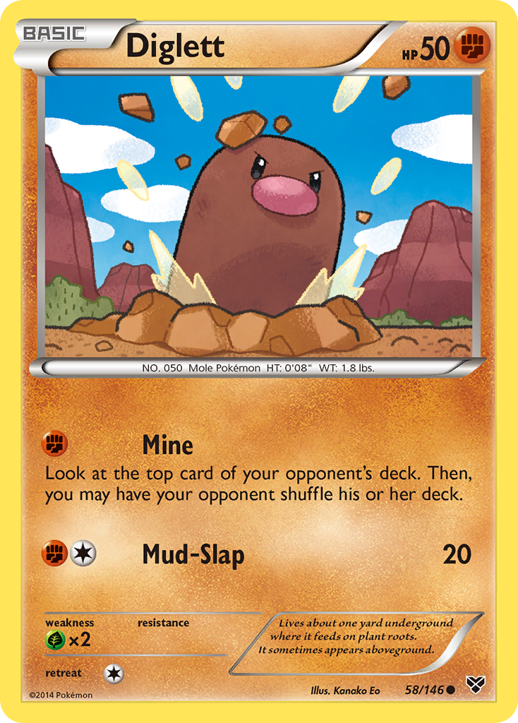 Diglett (58/146) [XY: Base Set] | Devastation Store