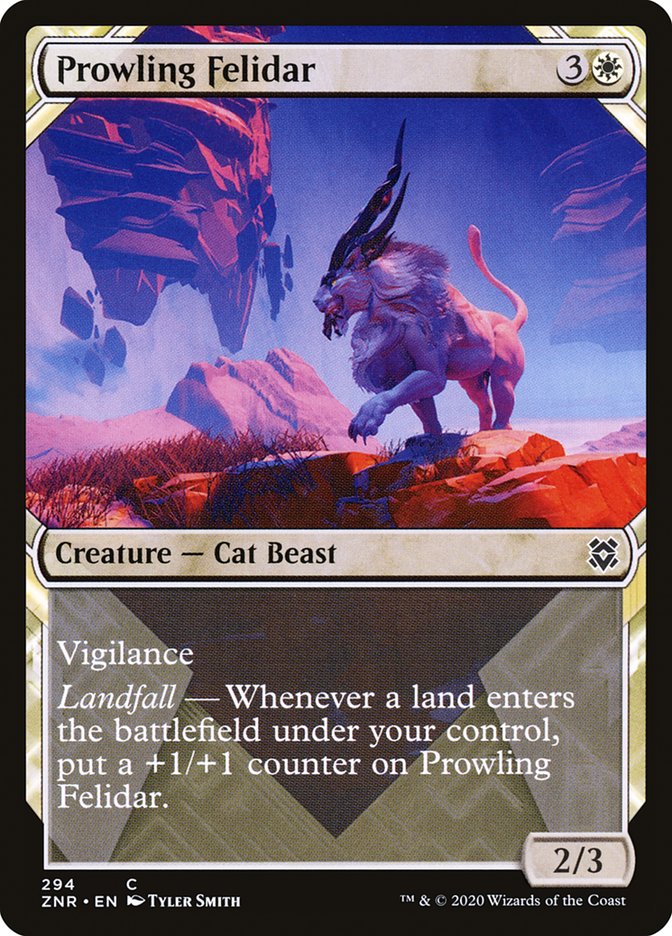 Prowling Felidar (Showcase) [Zendikar Rising] | Devastation Store