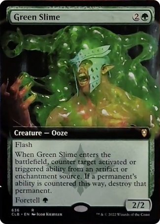 Green Slime (Extended Art) [Commander Legends: Battle for Baldur's Gate] | Devastation Store