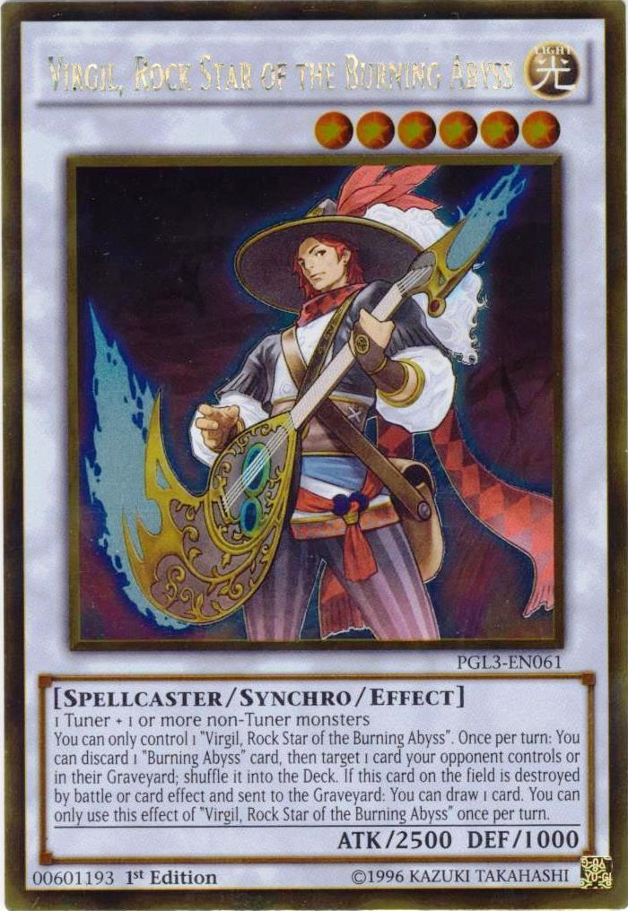 Virgil, Rock Star of the Burning Abyss [PGL3-EN061] Gold Rare | Devastation Store