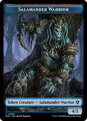 Salamander Warrior // Zombie Double-Sided Token [Murders at Karlov Manor Commander Tokens] | Devastation Store