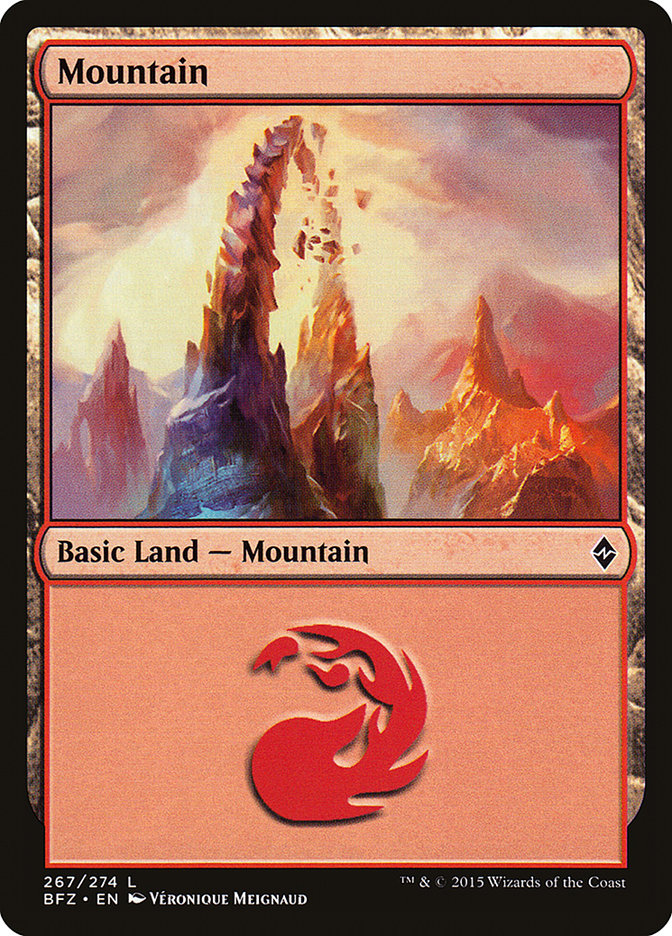 Mountain (267a) [Battle for Zendikar] - Devastation Store | Devastation Store