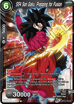 SS4 Son Goku, Prepping for Fusion (BT14-125) [Cross Spirits] | Devastation Store