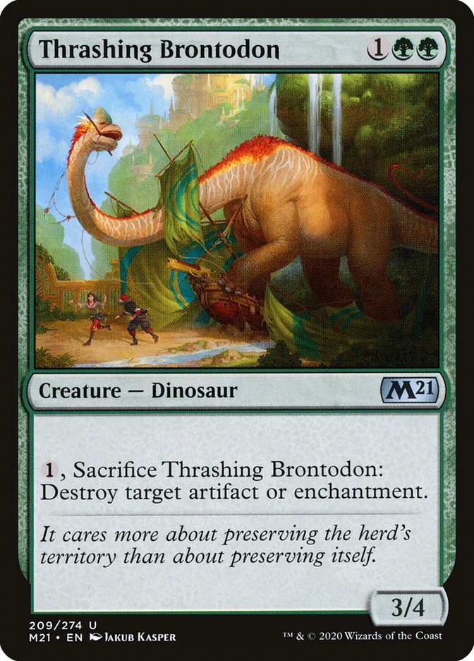 Thrashing Brontodon [Core Set 2021] | Devastation Store