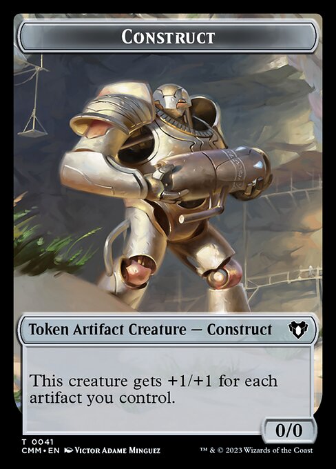 Elemental (0026) // Construct (0041) Double-Sided Token [Commander Masters Tokens] | Devastation Store