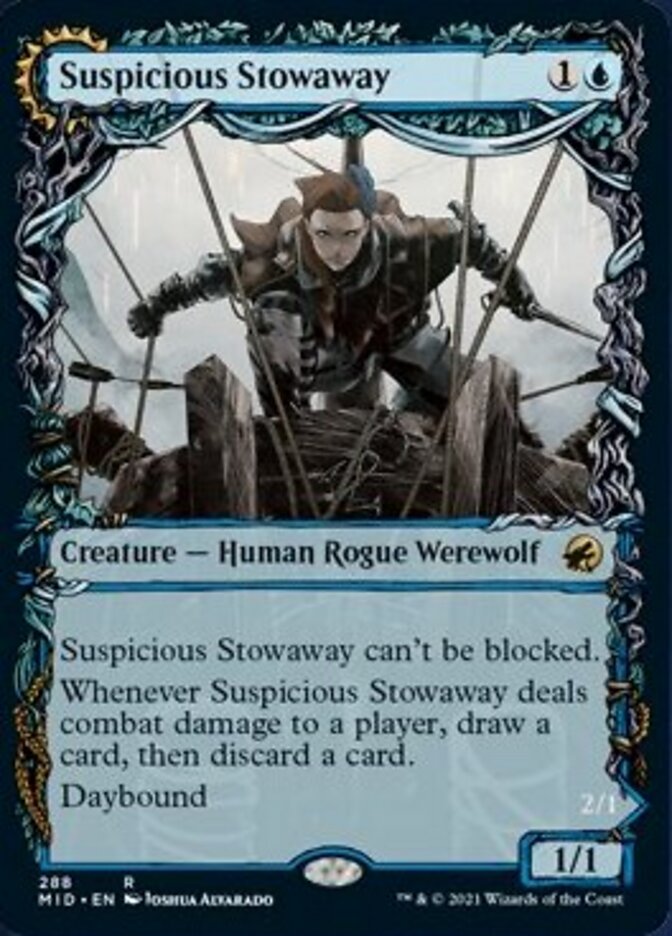 Suspicious Stowaway // Seafaring Werewolf (Showcase Equinox) [Innistrad: Midnight Hunt] | Devastation Store