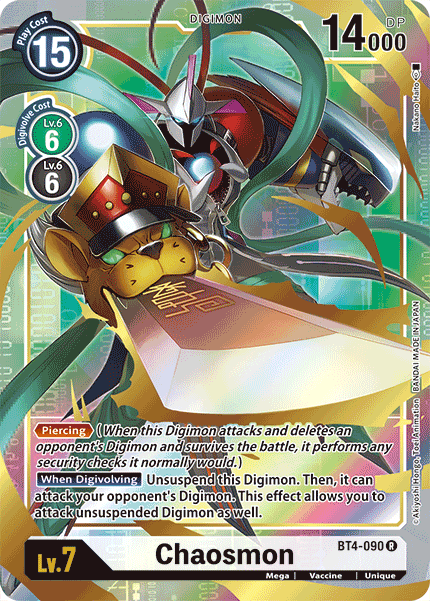 Chaosmon [BT4-090] (Alternate Art) [Great Legend] | Devastation Store