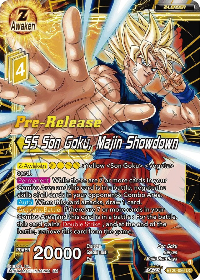 SS Son Goku, Majin Showdown (BT20-086) [Power Absorbed Prerelease Promos] | Devastation Store