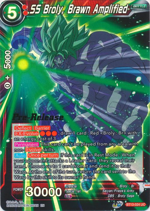 SS Broly, Brawn Amplified (BT13-024) [Supreme Rivalry Prerelease Promos] | Devastation Store