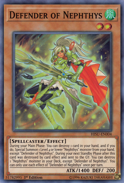 Defender of Nephthys [HISU-EN004] Super Rare | Devastation Store