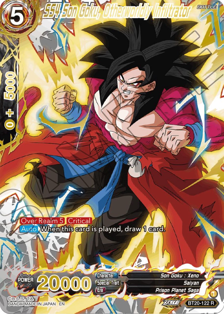 SS4 Son Goku, Otherworldly Infiltrator (Gold-Stamped) (BT20-122) [Power Absorbed] | Devastation Store