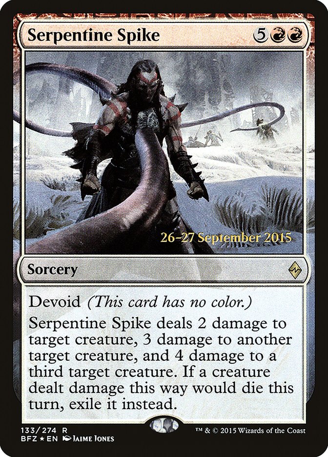 Serpentine Spike  [Battle for Zendikar Prerelease Promos] - Devastation Store | Devastation Store