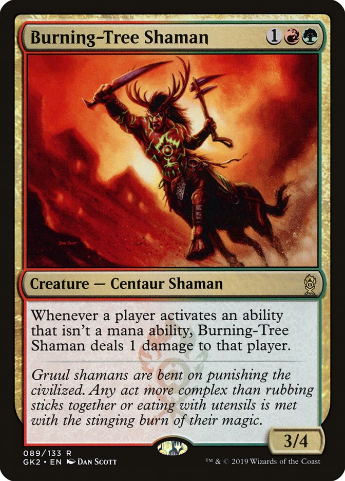 Burning-Tree Shaman [Ravnica Allegiance Guild Kit] | Devastation Store