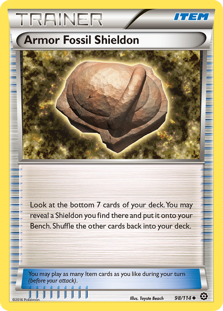 Armor Fossil Shieldon (98/114) [XY: Steam Siege] | Devastation Store
