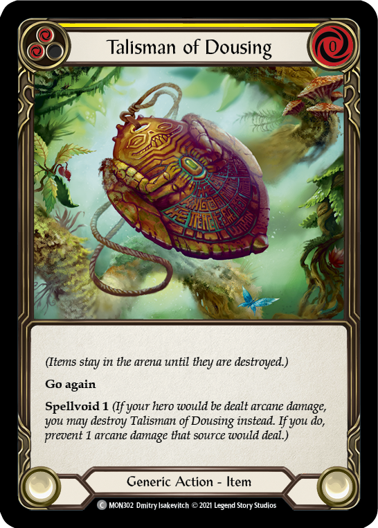 Talisman of Dousing (Rainbow Foil) [MON302-RF] 1st Edition Rainbow Foil - Devastation Store | Devastation Store