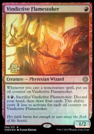 Vindictive Flamestoker [Phyrexia: All Will Be One Prerelease Promos] | Devastation Store