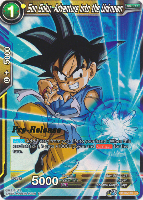 Son Goku, Adventure into the Unknown (BT10-099) [Rise of the Unison Warrior Prerelease Promos] | Devastation Store