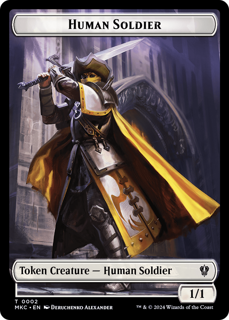 City's Blessing // Human Soldier Double-Sided Token [Murders at Karlov Manor Commander Tokens] | Devastation Store