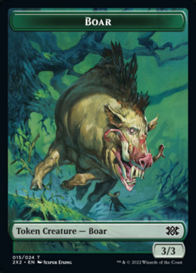 Boar // Vampire Double-sided Token [Double Masters 2022 Tokens] | Devastation Store