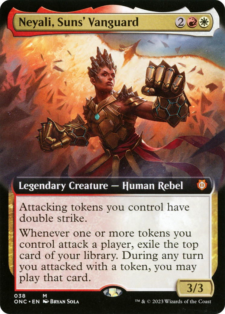 Neyali, Suns' Vanguard (Extended Art) [Phyrexia: All Will Be One Commander] | Devastation Store