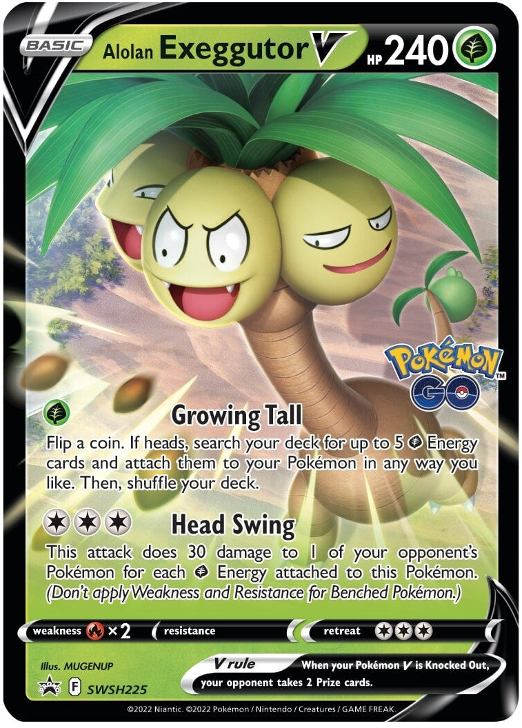 Alolan Exeggutor V (SWSH225) (Jumbo Card) [Sword & Shield: Black Star Promos] | Devastation Store