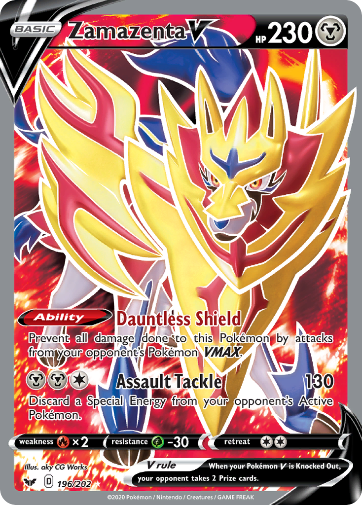 Zamazenta V (196/202) [Sword & Shield: Base Set] | Devastation Store