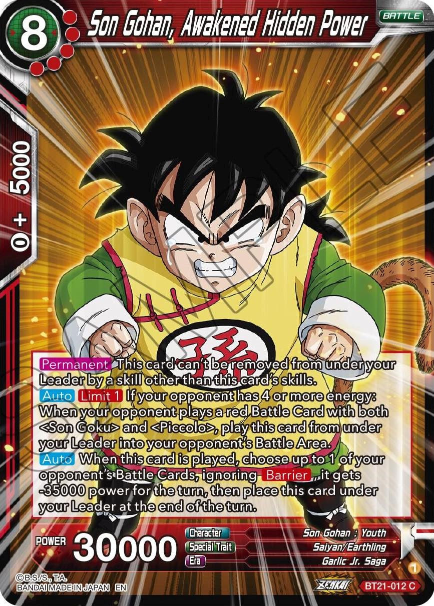 Son Gohan, Awakened Hidden Power (BT21-012) [Wild Resurgence] | Devastation Store