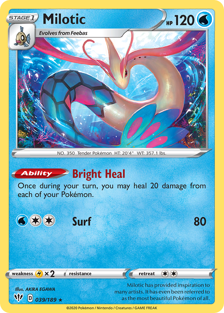 Milotic (039/189) [Sword & Shield: Darkness Ablaze] | Devastation Store