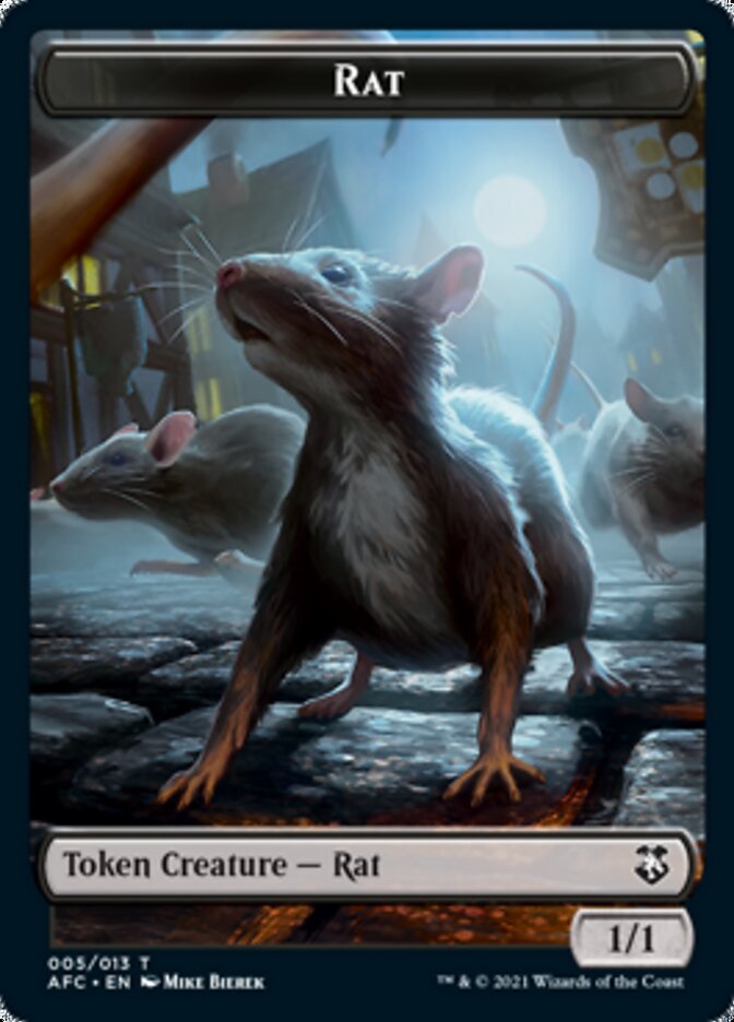 Rat // Zombie Double-sided Token [Dungeons & Dragons: Adventures in the Forgotten Realms Commander Tokens] | Devastation Store