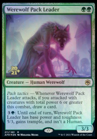 Werewolf Pack Leader [Dungeons & Dragons: Adventures in the Forgotten Realms Prerelease Promos] | Devastation Store