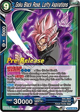 Goku Black Rose, Lofty Aspirations (BT10-050) [Rise of the Unison Warrior Prerelease Promos] | Devastation Store