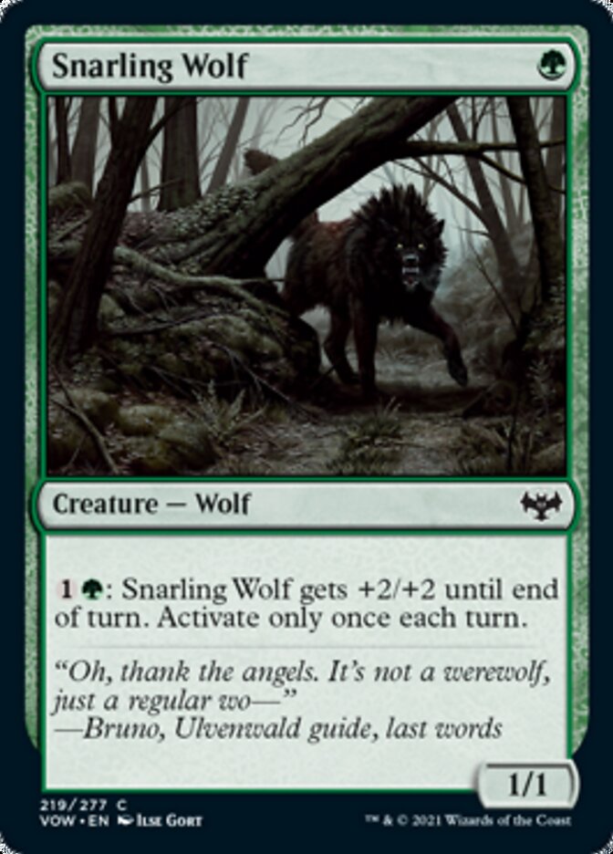 Snarling Wolf [Innistrad: Crimson Vow] | Devastation Store