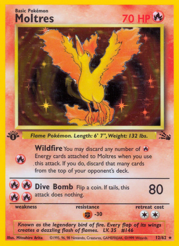 Moltres (12/62) [Fossil 1st Edition] | Devastation Store